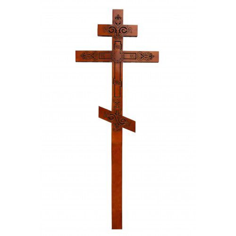 Крест на могилу сосновый «Дерево жизни»