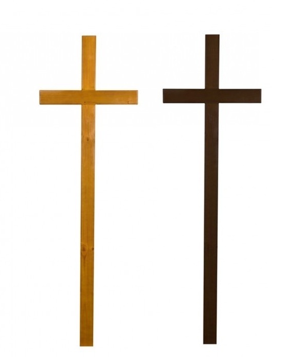 Крест на могилу сосновый «Католический»