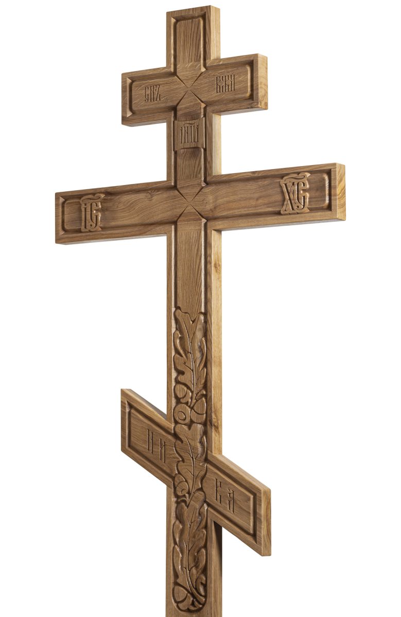 Крест дубовый «Дубовый лист»
