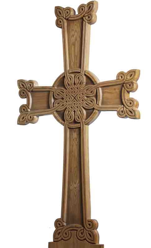 Крест на могилу дубовый «Армянский»
