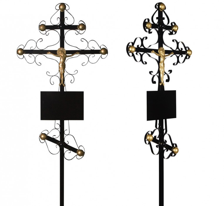 Крест на могилу металлический «Вензеля»