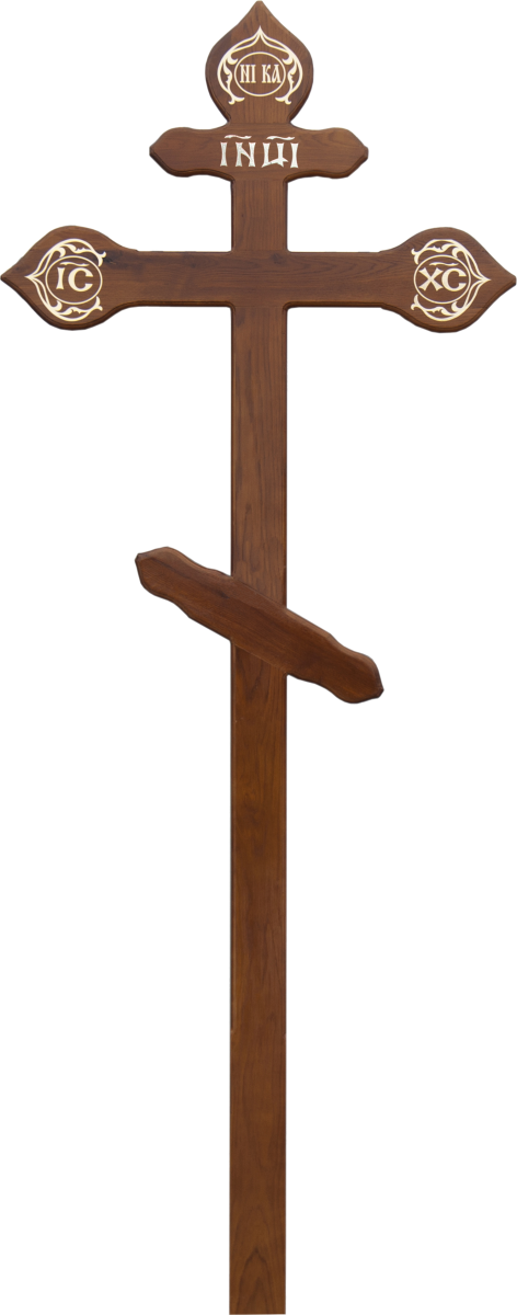 Крест на могилу дубовый «Фигурный»